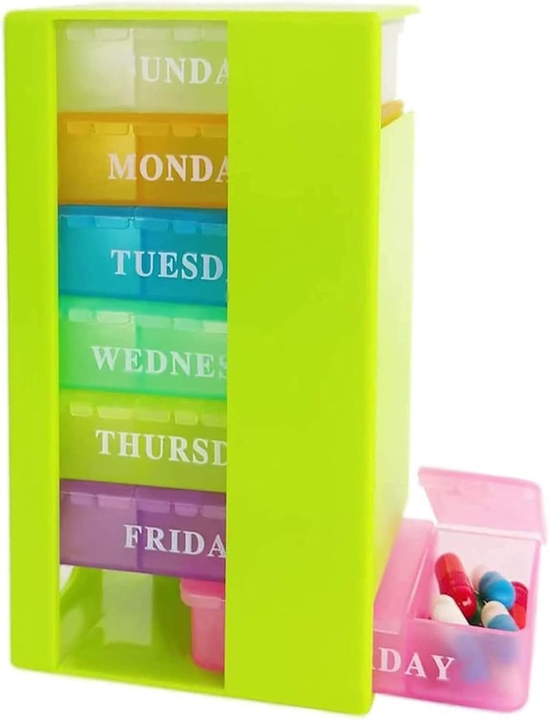 VINI Green Pill Organizer for Daily Use