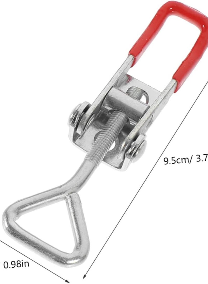 GGOOT 4Pcs Heavy Duty Adjustable Toggle Clamp Latch Hardware for Industrial Equipment Spring Loaded Latch for Quick Release Cabinets Tool Boxes and Smoker Doors  - Image 2
