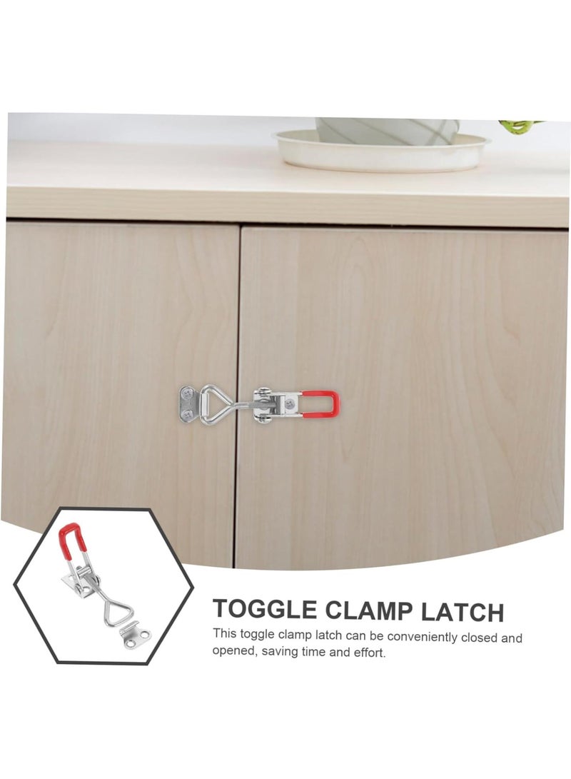 GGOOT 4Pcs Heavy Duty Adjustable Toggle Clamp Latch Hardware for Industrial Equipment Spring Loaded Latch for Quick Release Cabinets Tool Boxes and Smoker Doors  - Image 3