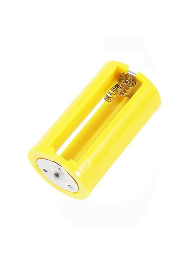 AEDIKO 6pcs 3 AA to 1 D Battery Adapters Holder 1.5V Output Case Box AA to D Battery Converter (Yellow) - Image 5