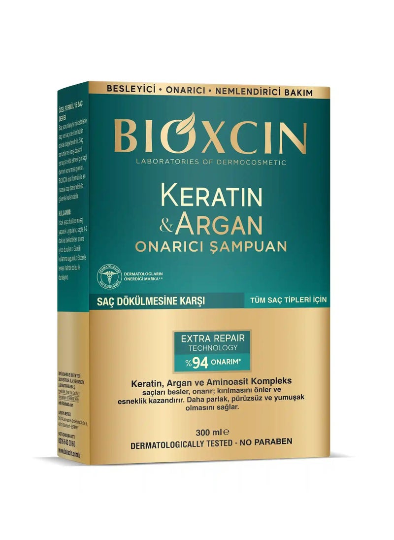 BIOXCIN KERATIN & ARGAN REPAIRING SHAMPOO 300ML  - Image 2
