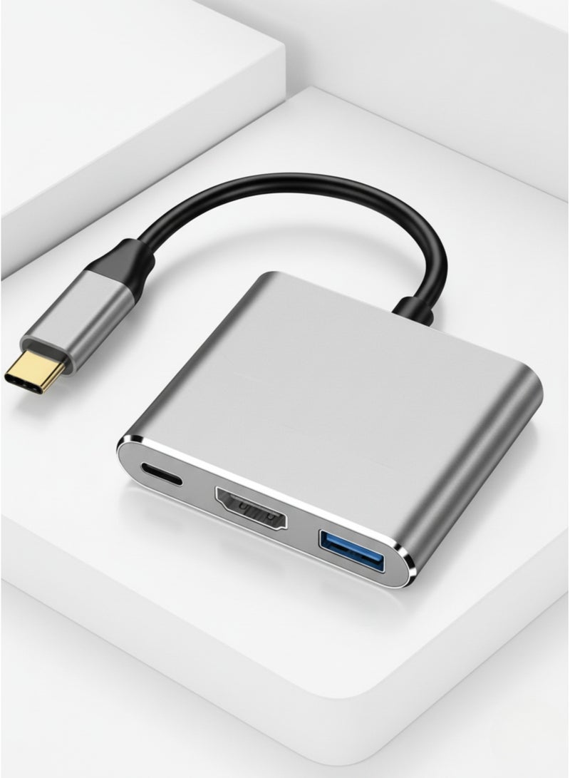 vexa pro USB-C to HDMI Multiport Adapter | 4K HDMI, 60W PD Charging, USB 3.0 Port | Type-C Hub for MacBook, Chromebook, Dell XPS & More - Image 1