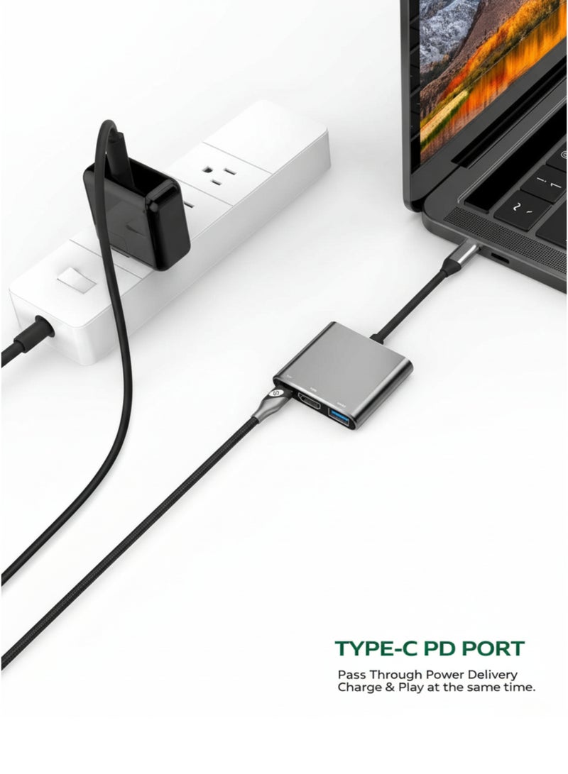 vexa pro USB-C to HDMI Multiport Adapter | 4K HDMI, 60W PD Charging, USB 3.0 Port | Type-C Hub for MacBook, Chromebook, Dell XPS & More - Image 5