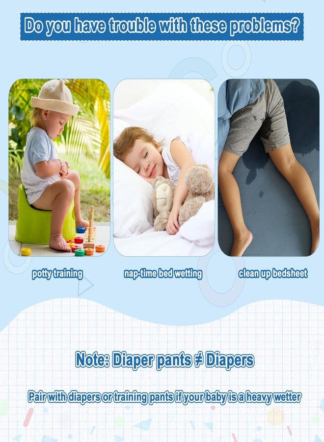 MooMoo Baby Leakproof Diaper Pants for Boys and Girls 2 Packs Reusable and Absorbent Protection for Potty Training - Image 2