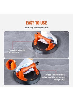 NIKTION NIKTION Electric Vacuum Suction Cup Heavy Duty Lifter Vacuum Suction Cup Panel Lifter for Lifting Glass Tile Auto Windshield Flat Goods 286 lbs Load Capacity  - Image 2