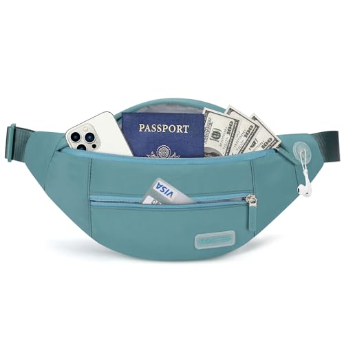 Maxtop Crossbody Belt Bags Sling Fanny Pack for Men with 4-Zipper Pockets Gifts for Enjoy Sports Festival Workout Traveling Running,Dark Green - Image 1