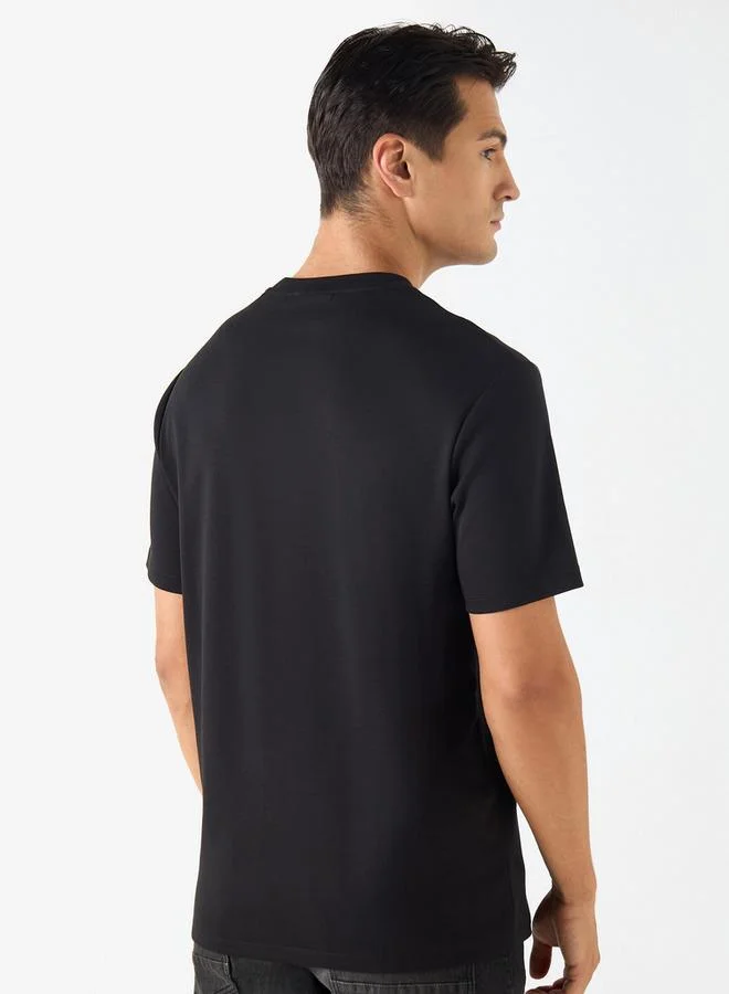 Emperor Emperor Applique Detail T-shirt with Short Sleeves