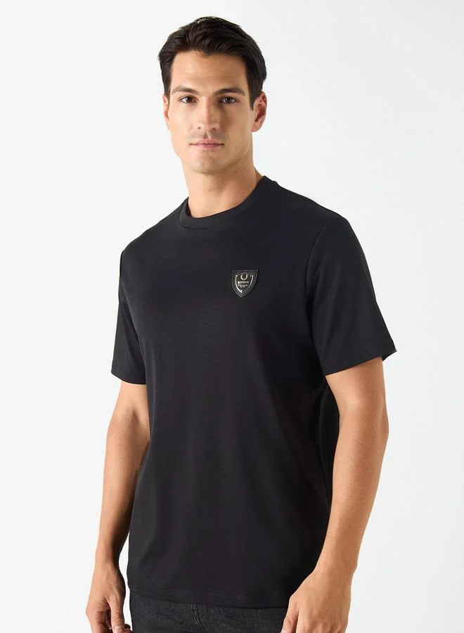 Emperor Emperor Applique Detail T-shirt with Short Sleeves