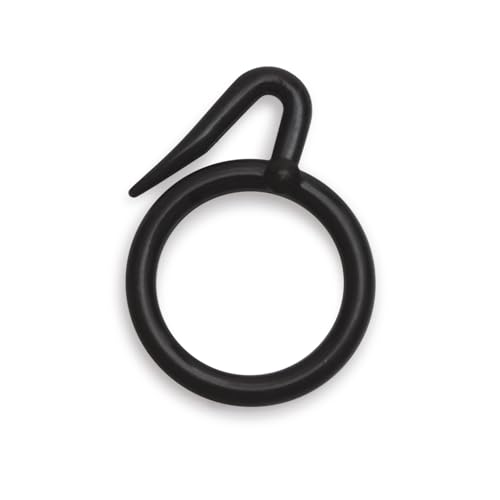ProKart Premium Plastic Curtain Ring Hook for Doors Windows Bathroom Curtains 1.25 inch Ring Suitable for 1 inch Rod (Brown, 25) - Image 3