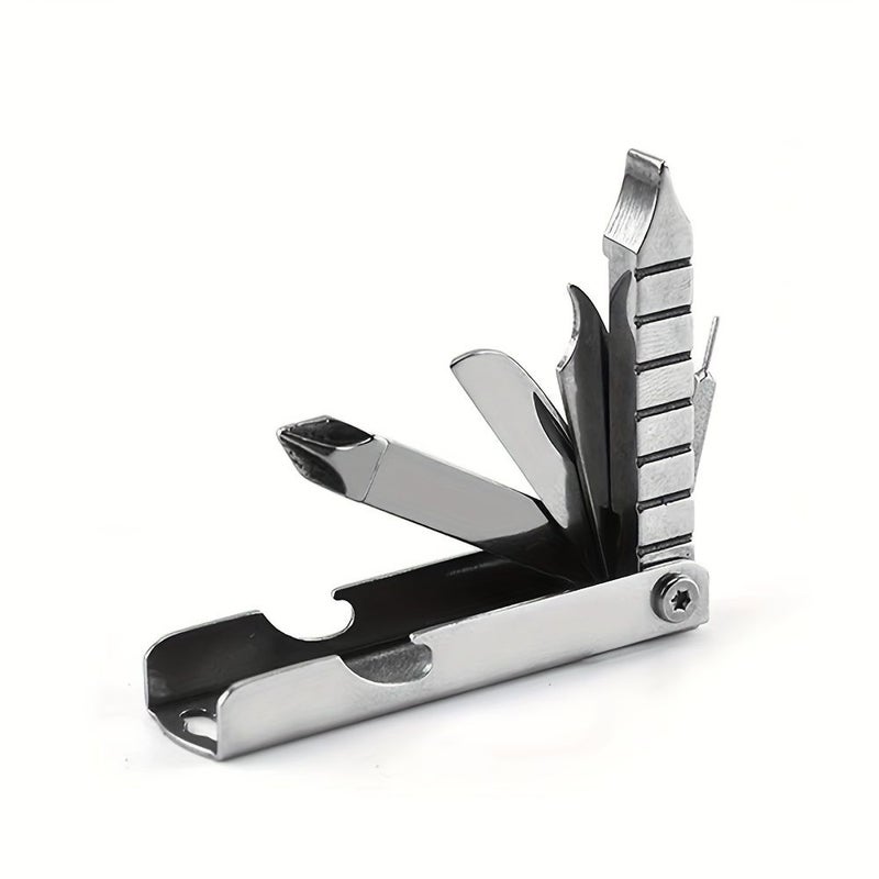 Silvery Multi Functional Keychain Mini Tool With Phone Stand Card Ejector - Image 2