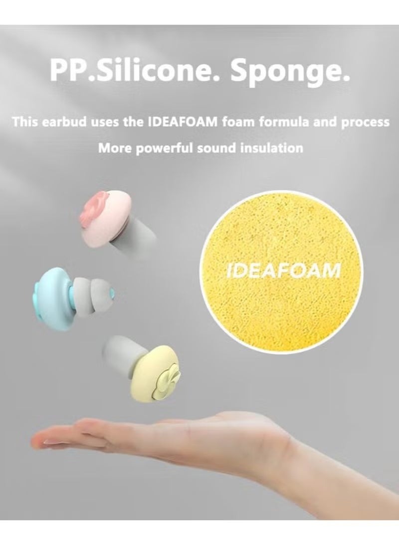 Sleeping Noise-Canceling Earplugs – Ultra-Soft Silicone & Memory Foam Reusable Earplugs with Storage Box (Yellow) - Image 1