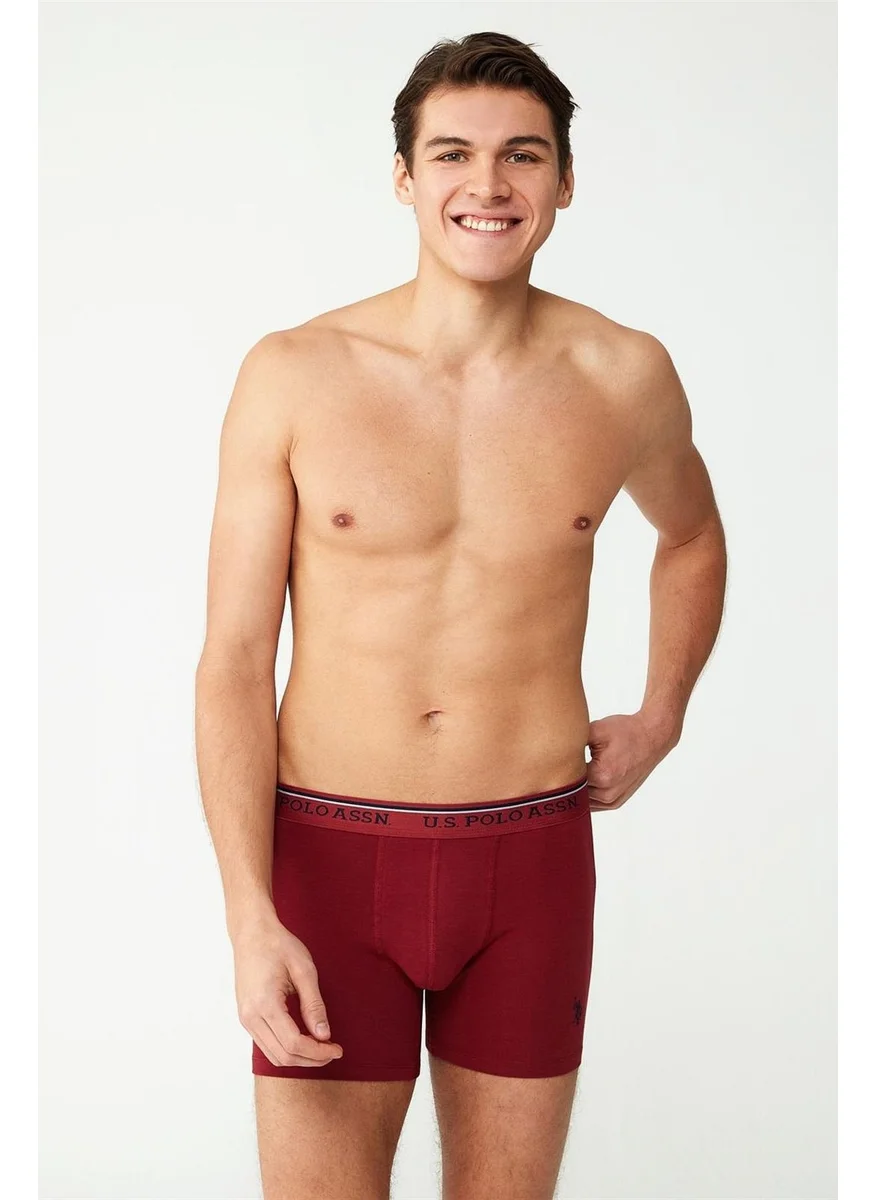 U.S. Polo Assn. 80481 Men's Modal Boxer-Claret Red