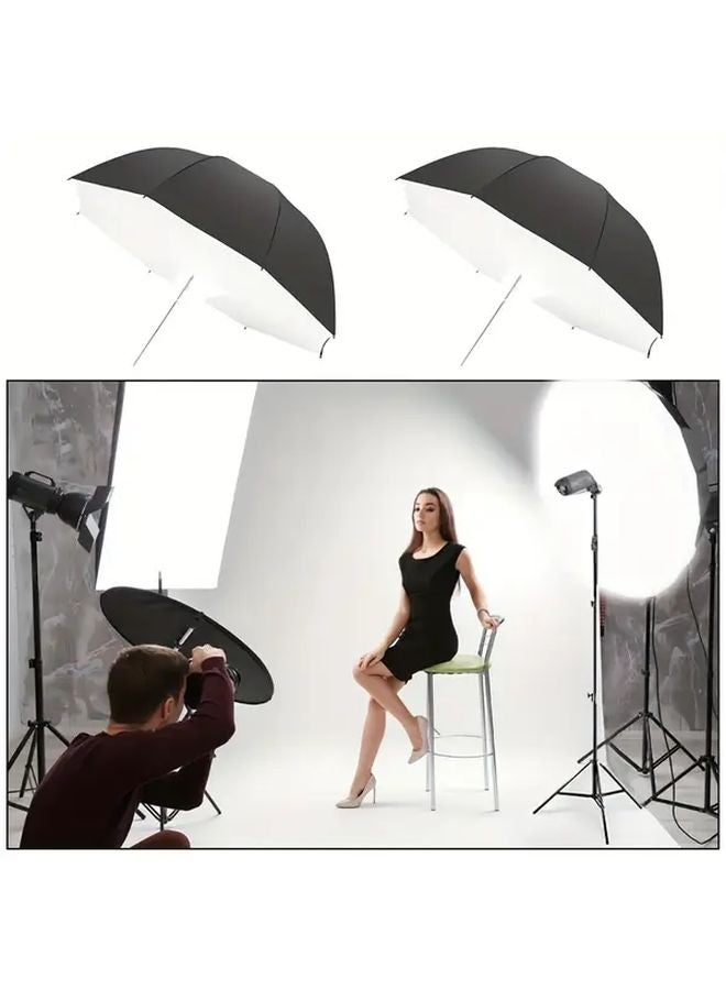 BSAVLR 42.9 Inch Umbrella Softbox Reflector Black White Durable Photography Light - Image 4