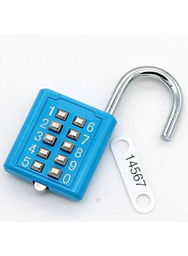 Mioni 10-digit push-button lock, 5-digit locking mechanism, blue - Image 2