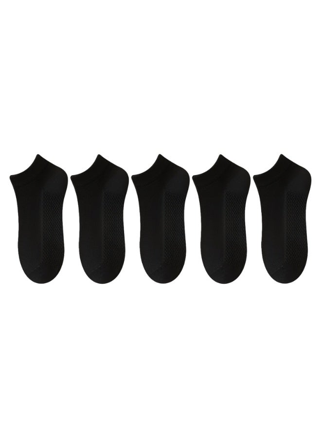 5 Pairs Men's Breathable Mesh Cotton Ankle Socks - Image 2
