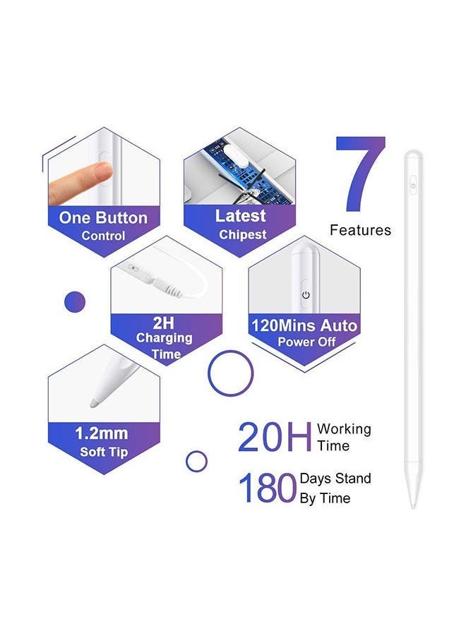 Gravity Stylus Pen For iPad With Palm Rejection White - Image 2