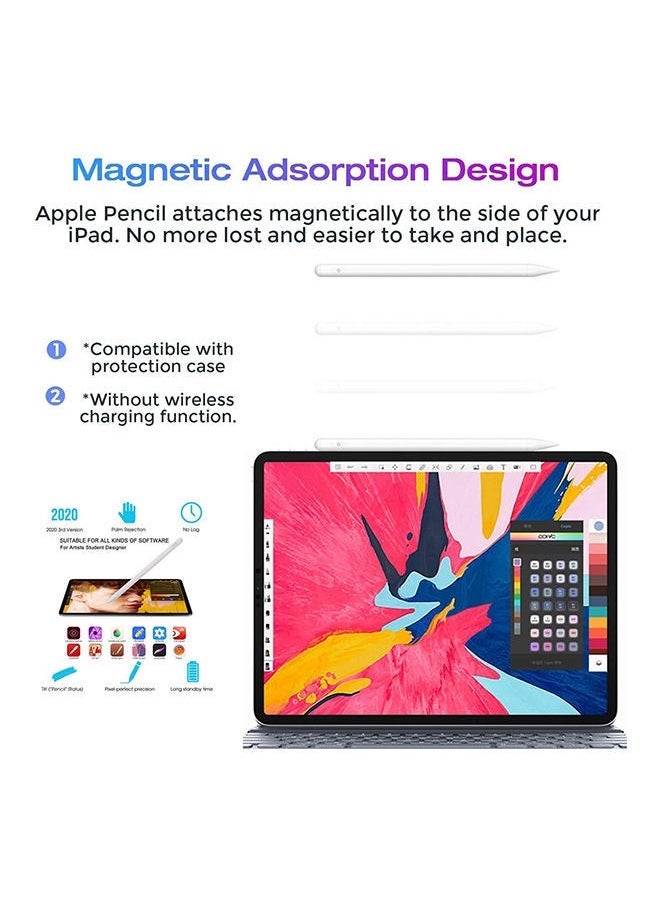 Gravity Stylus Pen For iPad With Palm Rejection White - Image 4