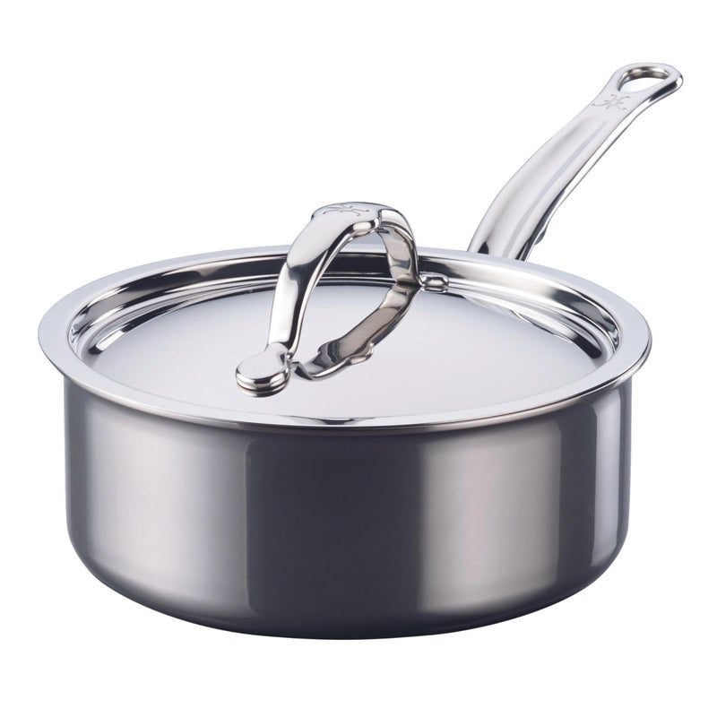 Hestan Hestan  NanoBond Collection  Titanium Stainless Steel 2Quart Sauce Pan with Lid  Toxin PFAS  Chemical Free Clean Cookware Induction Cooktop Compatible 