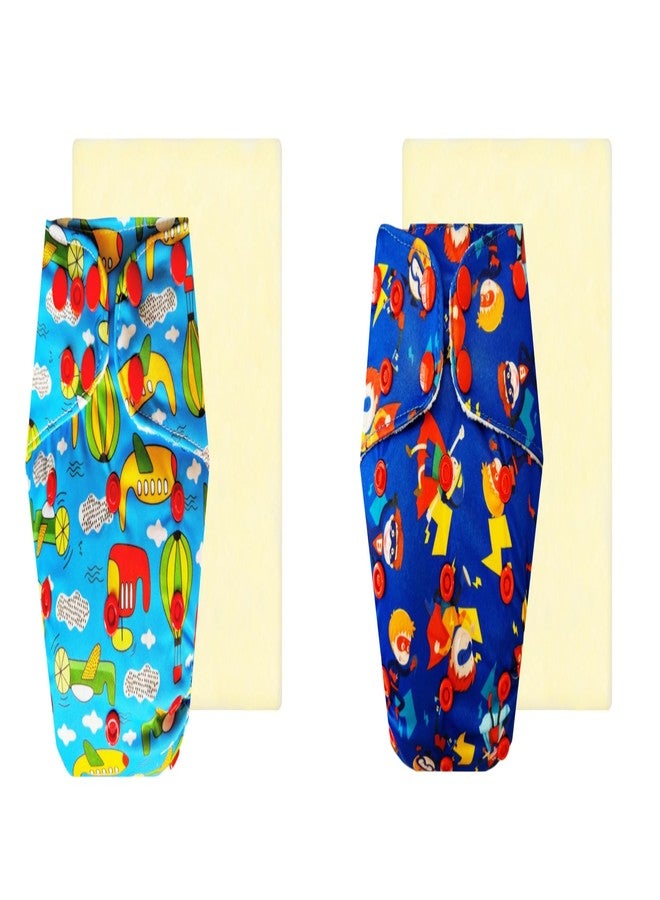 حفاضات قماشية دمبلدو إيليت مع ماصة سحرية (عبوة من قطعتين) | مضادة للحساسية | قابلة لإعادة الاستخدام والغسل | سريعة الجفاف | مناسبة للارتداء طوال اليوم | من 3 أشهر إلى 3 سنوات | للجنسين - Image 1