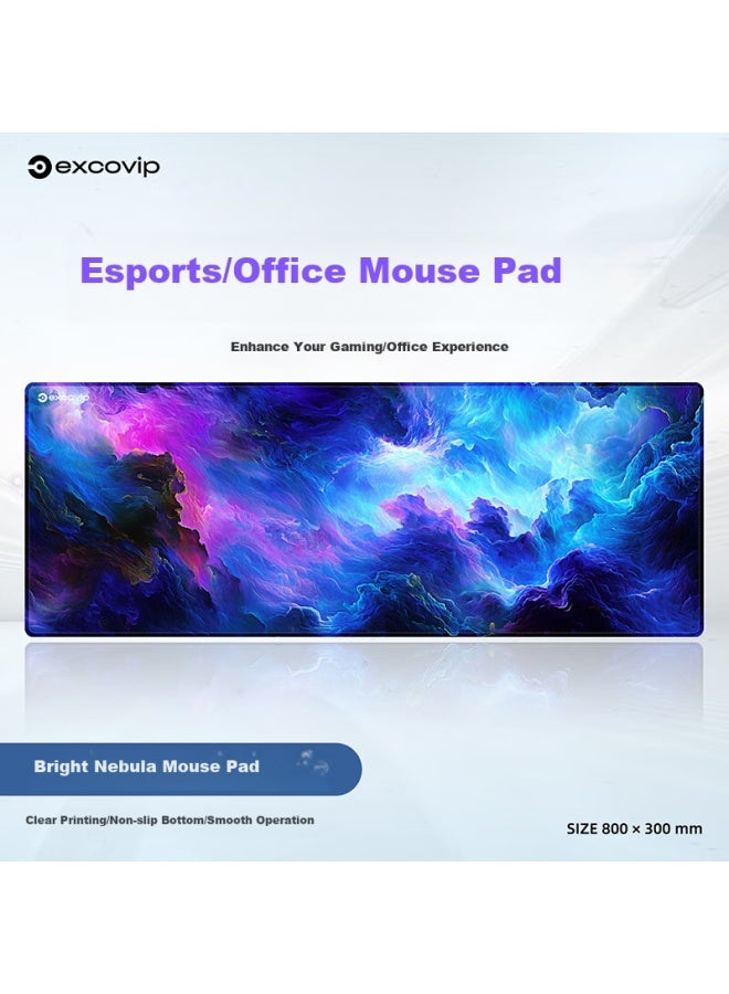 Exco Dazzling Nebula Gaming Mouse Pad Large Desk Mat, E-sports Office Laptop Keyboard Mouse Pad Thickened Student Desk Mat, Precision Edge Locking 0453 - Image 1
