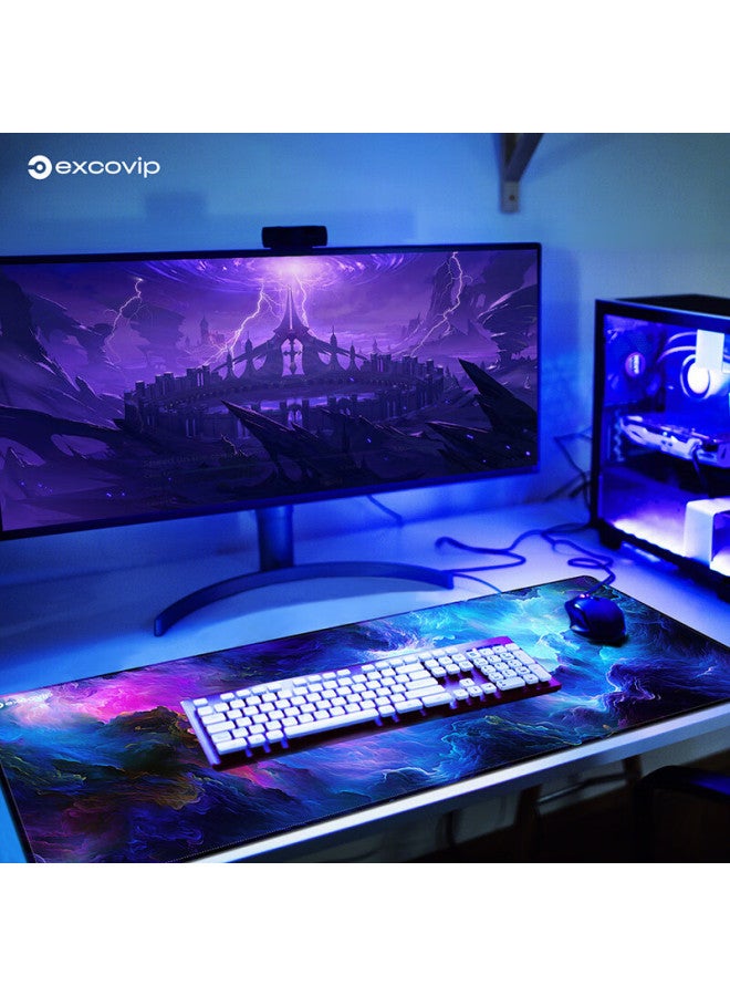 Exco Dazzling Nebula Gaming Mouse Pad Large Desk Mat, E-sports Office Laptop Keyboard Mouse Pad Thickened Student Desk Mat, Precision Edge Locking 0453 - Image 2