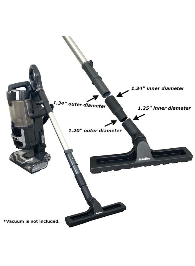 MaximalPower Replacement 12" Vacuum Brush Head Attachment with Adapter for Select Upright and Canister Vacuum Cleaners | 360° Floor Brush Attachment with 1.39 Inch 35.5 mm for Hose Adapter - Image 2