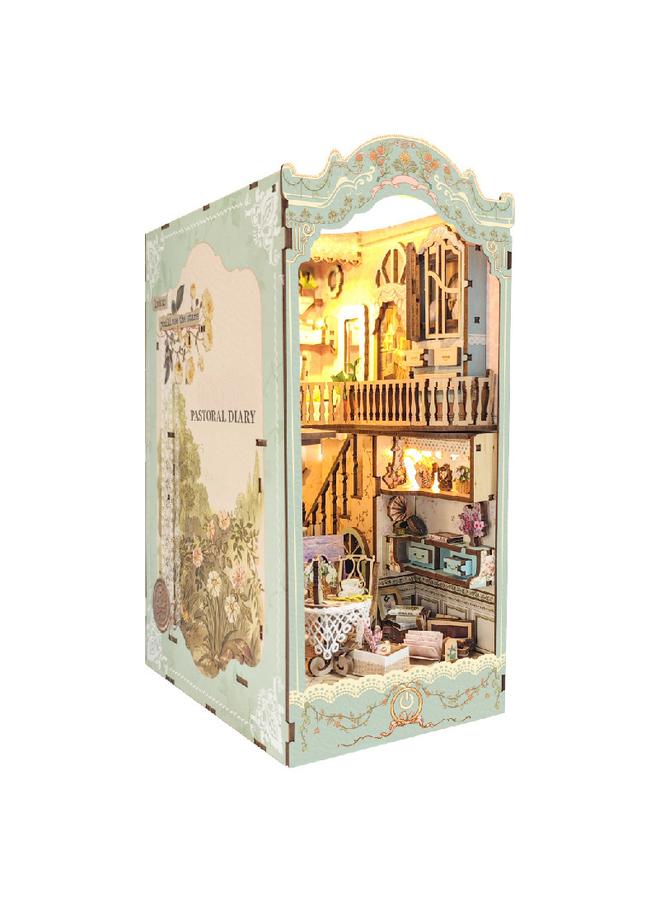 Bluejw Diy Cabin Pastoral Diary 3D Handmade Assembled Book Stand Desktop Ornaments Model Gift Toys - Image 5