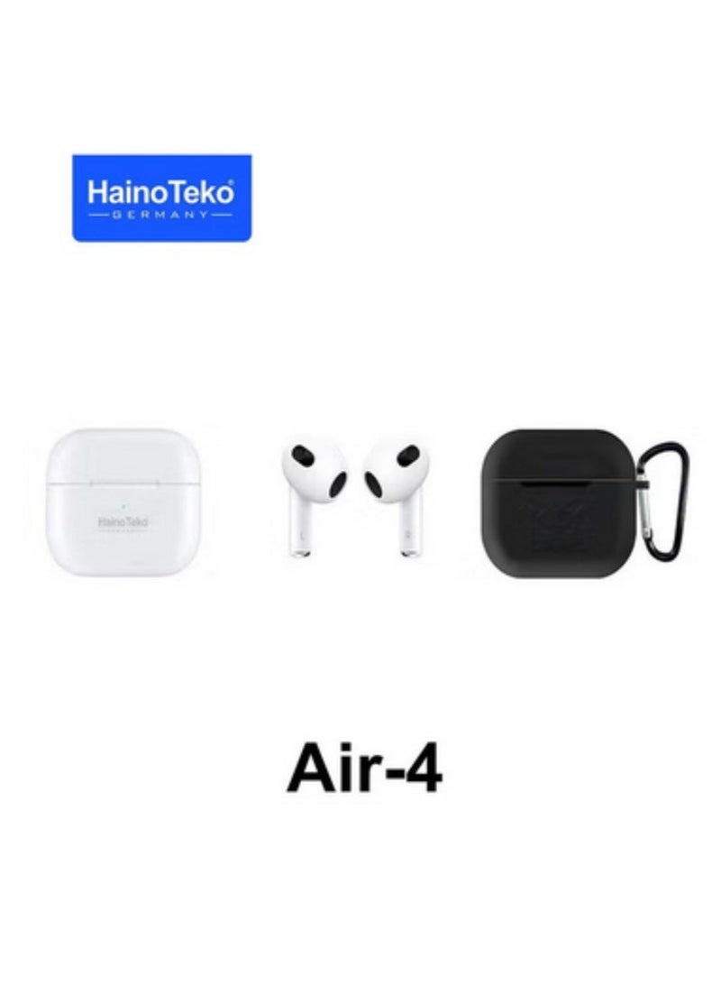 Haino Teko Haino Teko Air 4 Wireless Bluetooth Earphones with High Bass Stereo Sound – Multifunctional Touch Control, Fast Auto Pairing, Long Battery Life – Lightweight & Comfortable Design – Compatible with All Smartphones, Tablets & Bluetooth Devices  - Image 2
