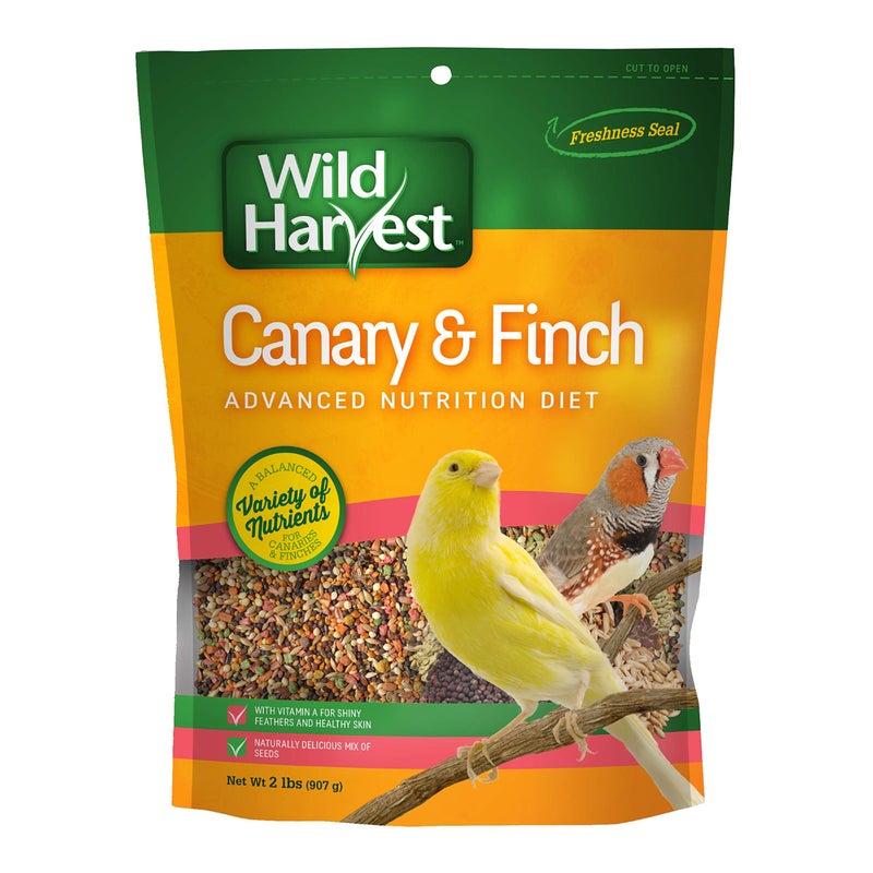 Wild Harvest Advanced Nutrition Diet Canary & Finch, Naturally Delicious Seed Mix With Vitamin A, 2 Pounds - Image 1