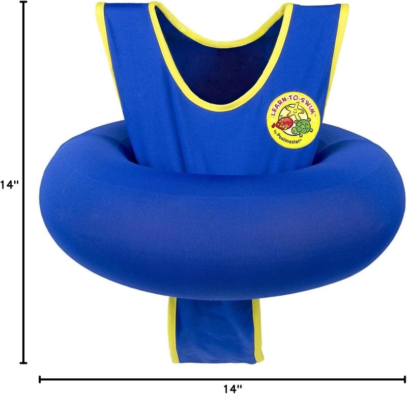 Poolmaster Learn-to-Swim Vest, Adjustable Tube Floatation Swim Trainer and Swim Aid for Kids Ages 3 to 6 Years, Blue - Image 5