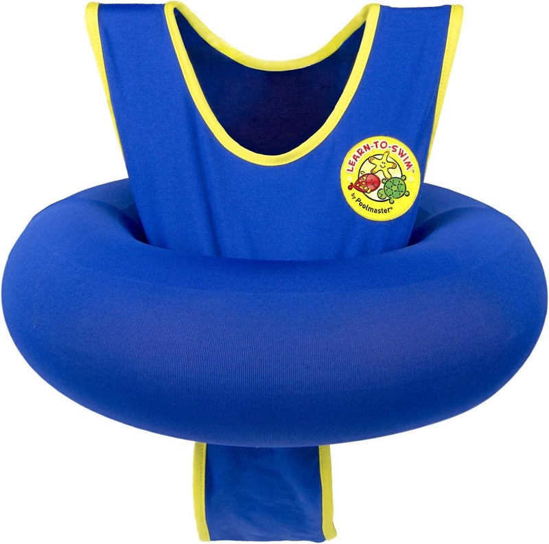 Poolmaster Learn-to-Swim Vest, Adjustable Tube Floatation Swim Trainer and Swim Aid for Kids Ages 3 to 6 Years, Blue - Image 3