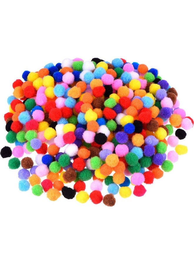 Blulu 500 Pcs 0.5 Inch Polypropylene Pompoms For Craft Making, Small Pom Poms Balls Art And Craft Diy Decorations(Multicolor) - Image 1