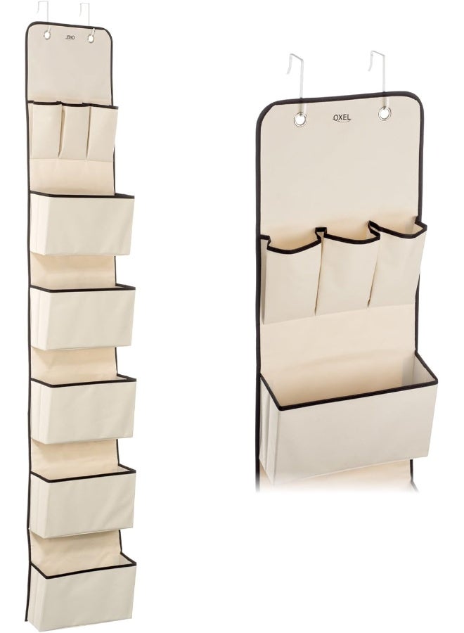 Oxel Oxel Over The Door Hanging Wall Organizer with 8 Pockets - Metal Hooks - Saves Space in Your Baby Nursery, Closet, Children's Room or Office - Image 2