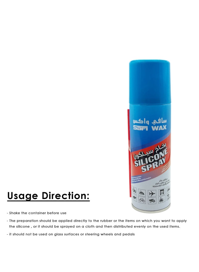 Safi WAX Safi Wax High Performance Silicone Spray - Multi-Use Lubricant and Protective Coating for Metal, Rubber, and Plastic - 200ml - Image 4