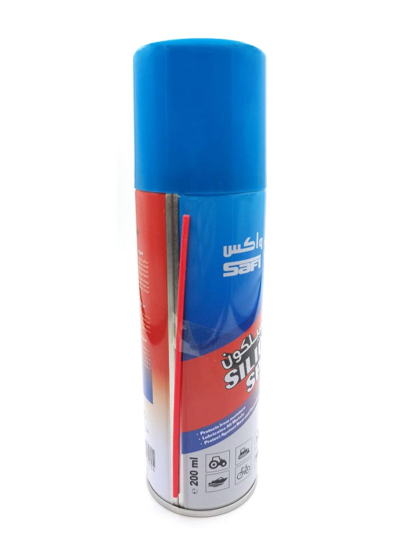 Safi WAX Safi Wax High Performance Silicone Spray - Multi-Use Lubricant and Protective Coating for Metal, Rubber, and Plastic - 200ml - Image 2