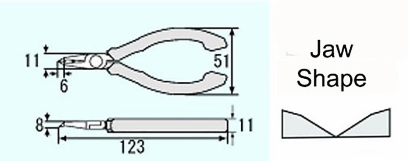 ENGINEER NZ-05 Full Flush Cut Chip Cutters, 45 Degree Angled Jaws Cutting Pliers for Quick & Easy Removal of ICS (DIL DIP SIP Packages etc.).Made in Japan - Image 5