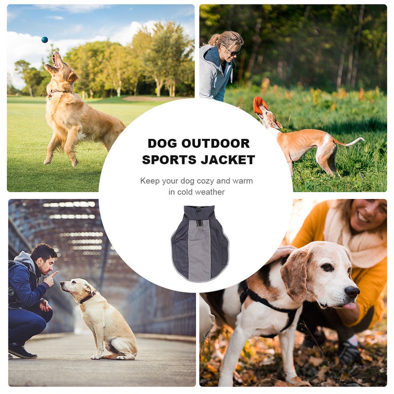 Pet Winter Coat Warm Dog Clothes for Dogs Size (Black) - Image 4