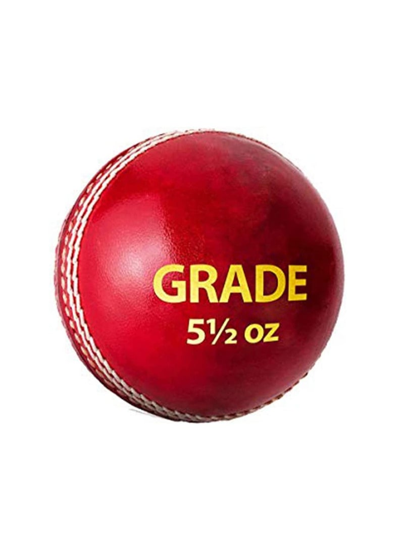 DSC Grade Leather Cricket Ball | Waterproofed Leather Ball | Suitable for Practice Game | Tournament Game | Top Quality Cork| High-Quality Craftsmanship | Reinforced Stitching | Enhanced Grip - Image 2
