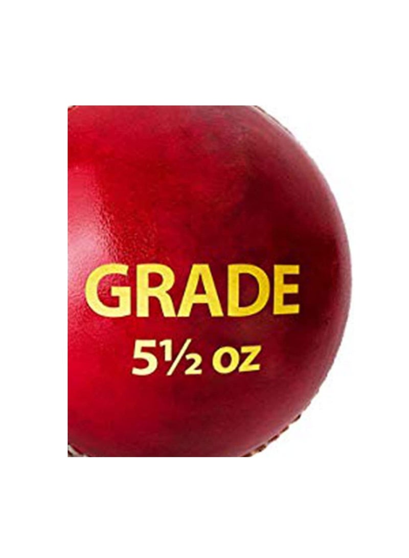 DSC Grade Leather Cricket Ball | Waterproofed Leather Ball | Suitable for Practice Game | Tournament Game | Top Quality Cork| High-Quality Craftsmanship | Reinforced Stitching | Enhanced Grip - Image 3