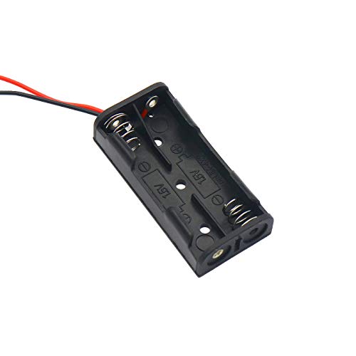 Electronicspices 5 pcs 1.5V AAA Battery Holder Box Black & Red Wire Leads 2 slots - Image 3