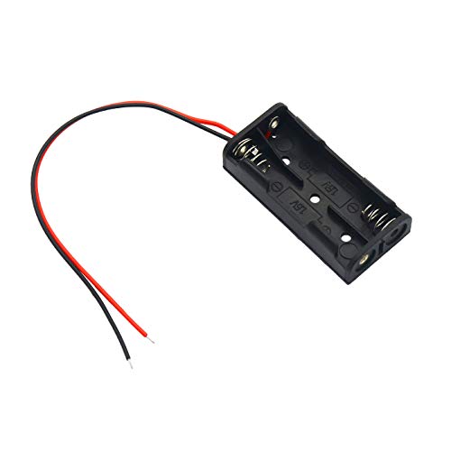 Electronicspices 5 pcs 1.5V AAA Battery Holder Box Black & Red Wire Leads 2 slots - Image 2