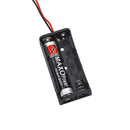 Electronicspices 5 pcs 1.5V AAA Battery Holder Box Black & Red Wire Leads 2 slots - Image 5