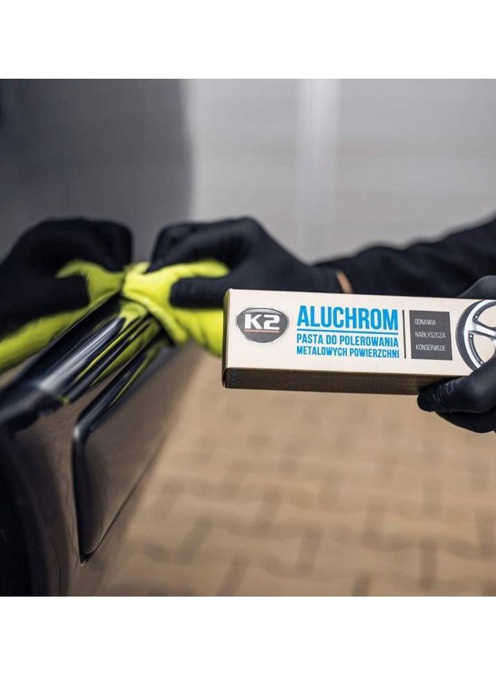 K2 Car Care Product- Aluchrome Chrome And Aluminum Polish 120g Renews Shines Preserves Made In EU K003 - Image 3