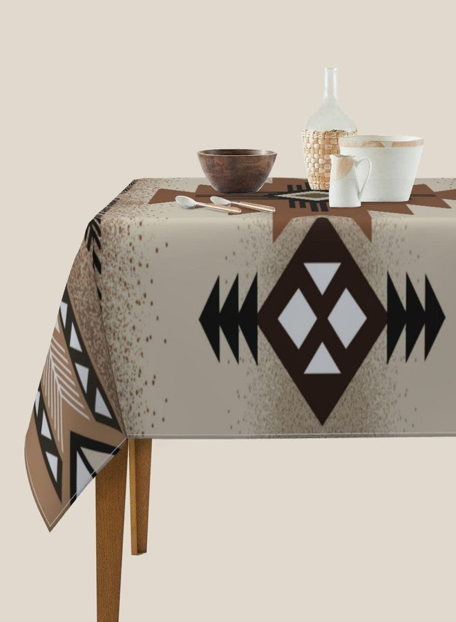 SENRUEGT Aztec Square Tablecloth,Bohemian Vintage Ethnic Patterns Geometric Elements, Dining Room Kitchen Decorations 55"x55" - Image 3