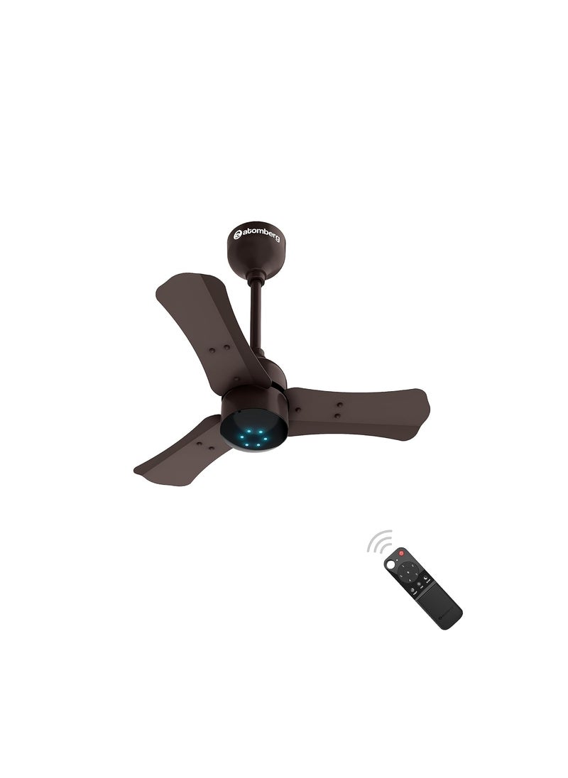 atomberg atomberg Renesa 600mm BLDC Ceiling Fan with Remote Control BEE 5 star Rated Energy Efficient Ceiling Fan High Air Delivery with LED Indicators 21 Year Warranty Earth Brown  - Image 1
