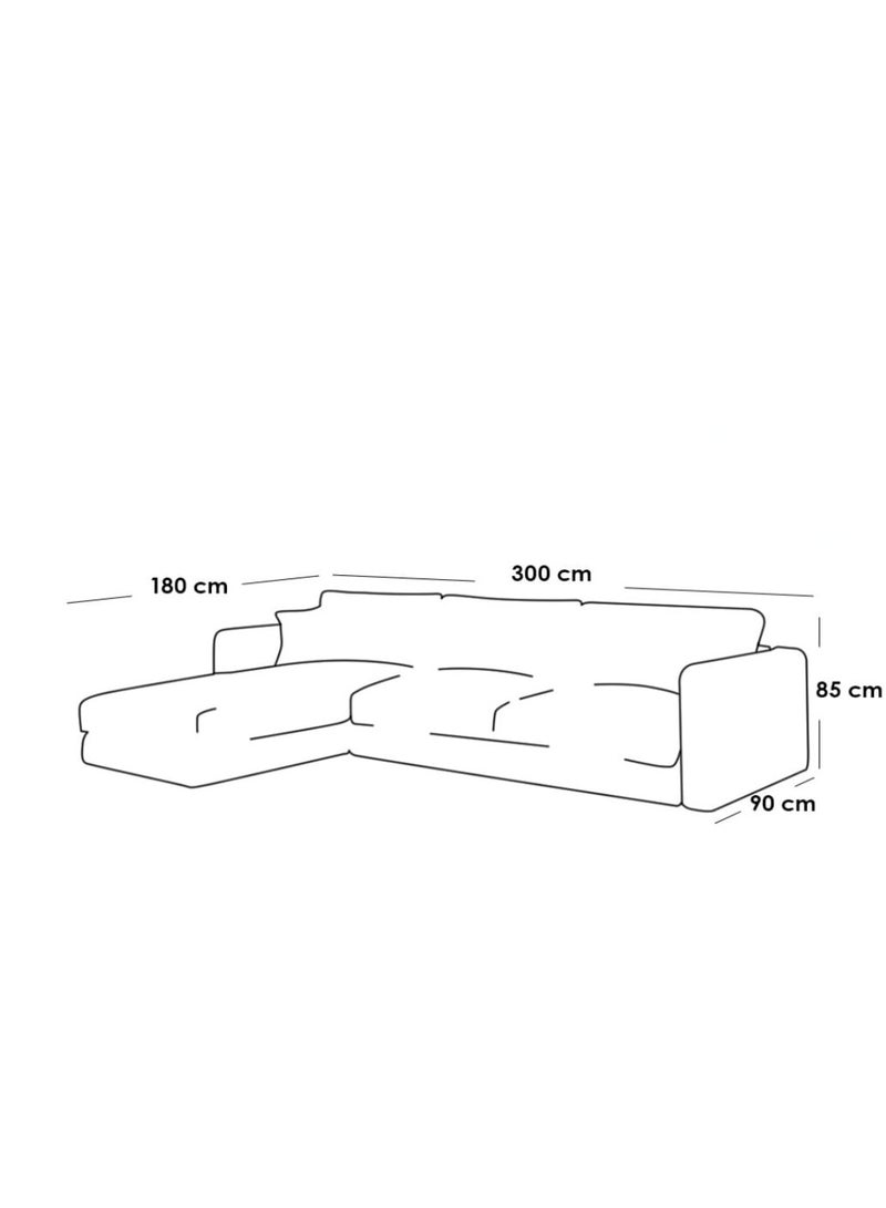 Other Manufacturer Corner sofa with comfortable seating and a new modern style, Beige color - Image 2