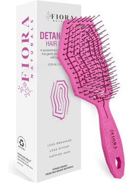Fiora Naturals Fiora Naturals Hair Detangling Brush 100 BioFriendly Hair Detangler Brush wUltrasoft Bristles Glide Through Tangles with Ease  For Curly Fine Women Men Kids Toddlers Wet and Dry Hair 