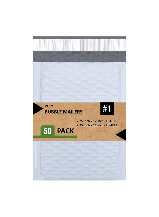 Sales4Less 1 Poly Bubble Mailers 7.25X12 Inches Shipping Padded Envelopes Self Seal Waterproof Cushioned Mailer 50 Pack White - Image 2