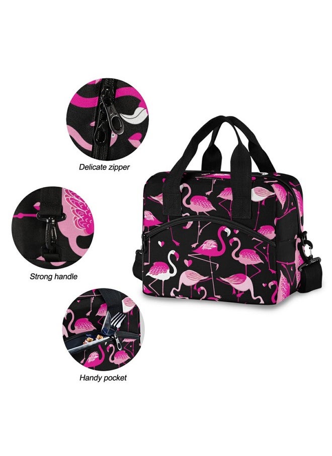 ALAZA - ALAZA Pink Flamingo Animal Insulated Lunch Box Reusable Cooler Bags with Shoulder Strap for Women Men Adults, 19-Can (12.5L) - Image 1