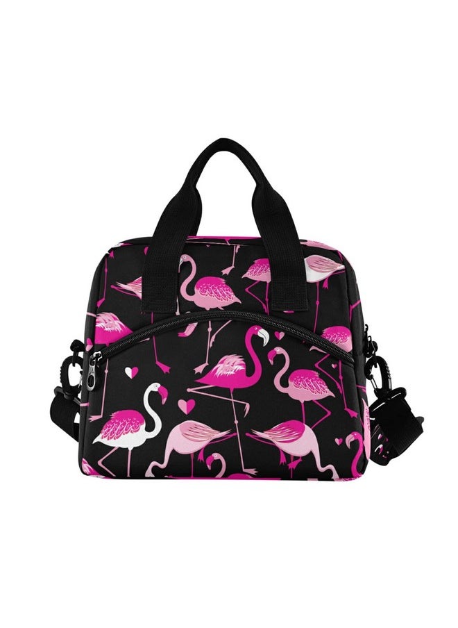 ALAZA - ALAZA Pink Flamingo Animal Insulated Lunch Box Reusable Cooler Bags with Shoulder Strap for Women Men Adults, 19-Can (12.5L) - Image 1